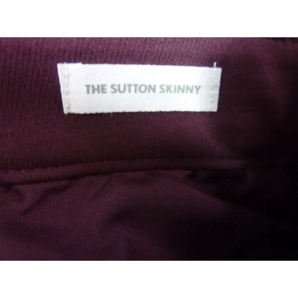 Loft Maroon Burgundy Sulton Skinny Pants 2